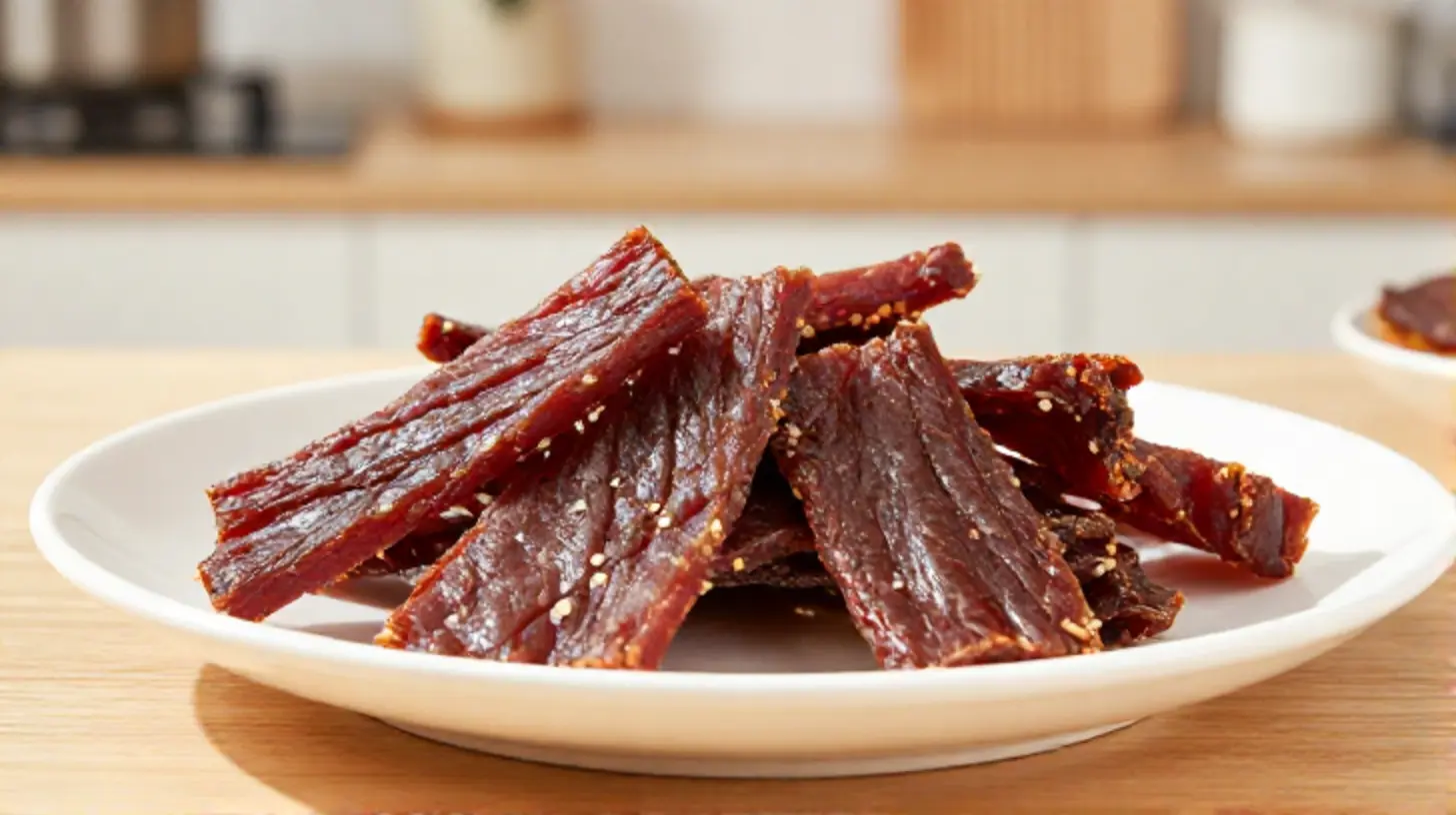 Heerlijk zelfgemaakt beef jerky bereid in de Airfryer.