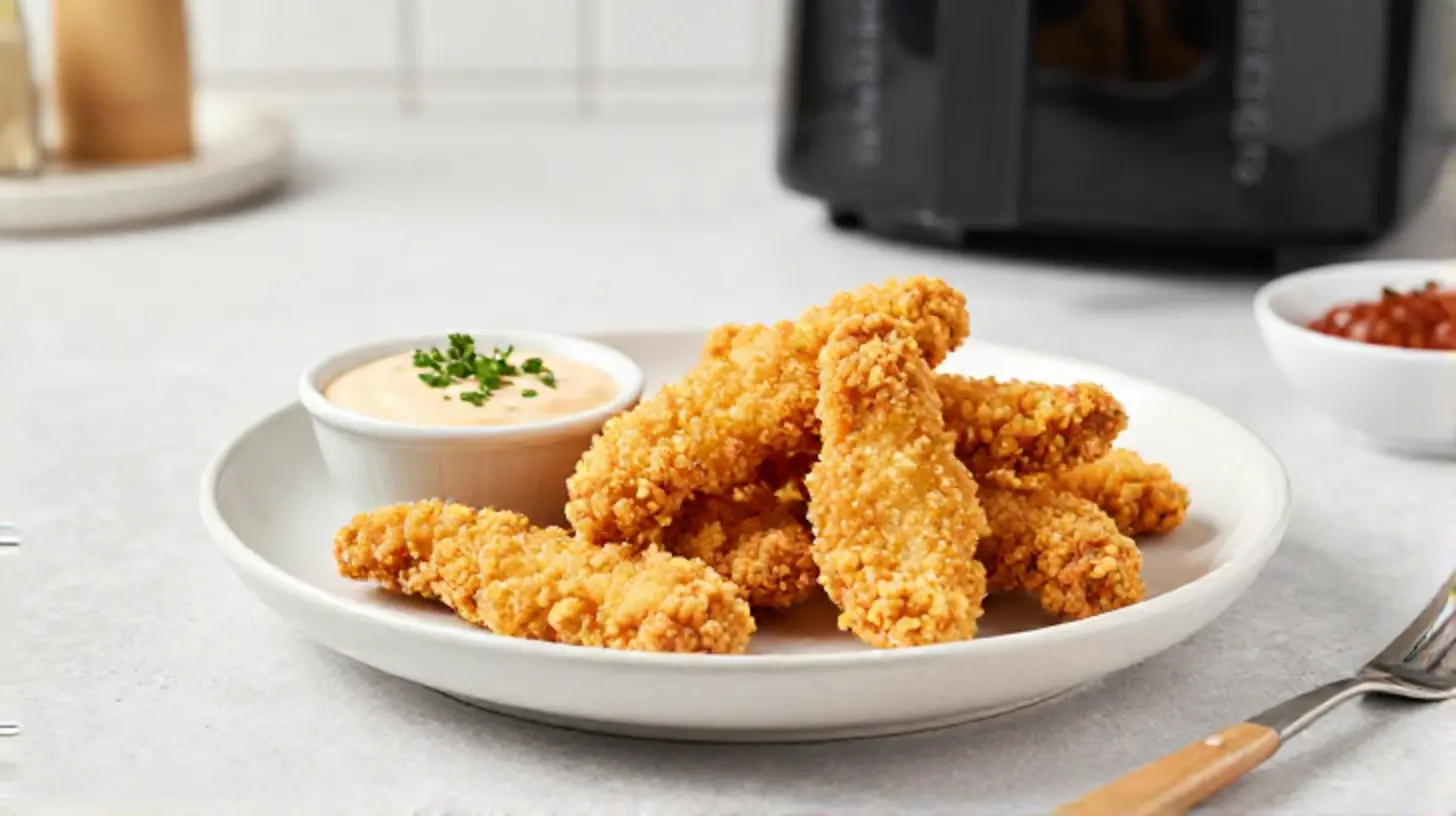 Heerlijke en krokante palki van kurczaka in de Heteluchtfriteuse.