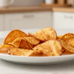 Knapperige zoete aardappelchips in de Heteluchtfriteuse voor een gezonde snack.