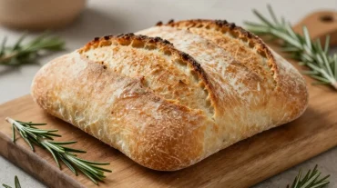 Heerlijke ciabatta bereid in de Airfryer met een krokante korst.