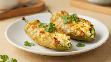 Heerlijke jalapeno poppers bereid in de Airfryer met een crunchy korst.