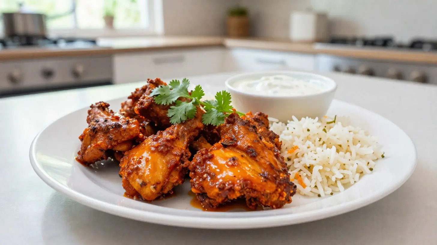 Heerlijke kip tandoori bereid in de Airfryer voor een mals en vol smaak gerecht.