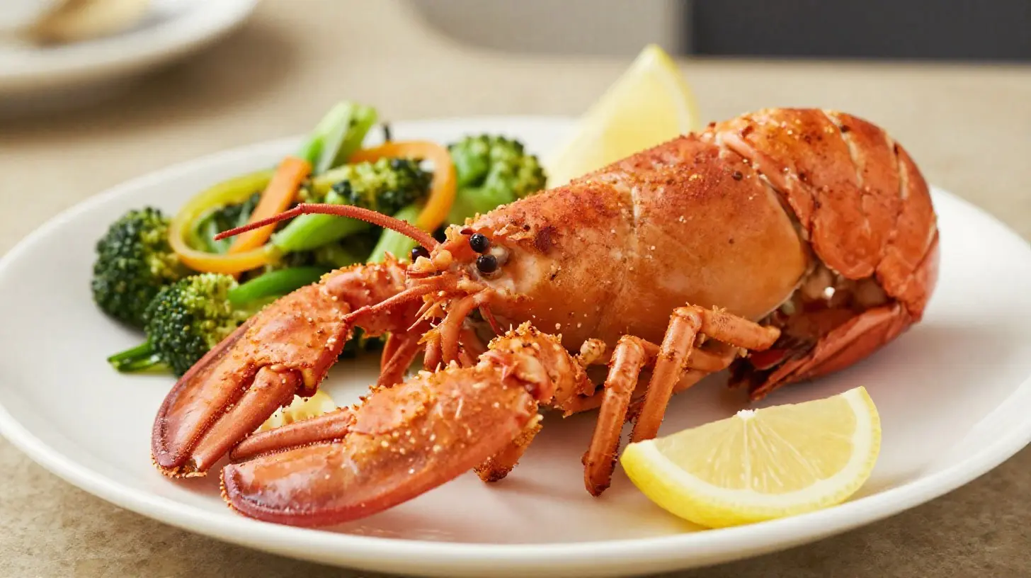 Heerlijke kreeft bereid in de Airfryer met een perfecte krokante korst.