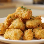 Knapperige seitan bereid in de Airfryer voor een heerlijke, gezondere maaltijd.