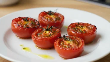 Heerlijke tomaat in de Airfryer, perfect voor een knapperige snack.