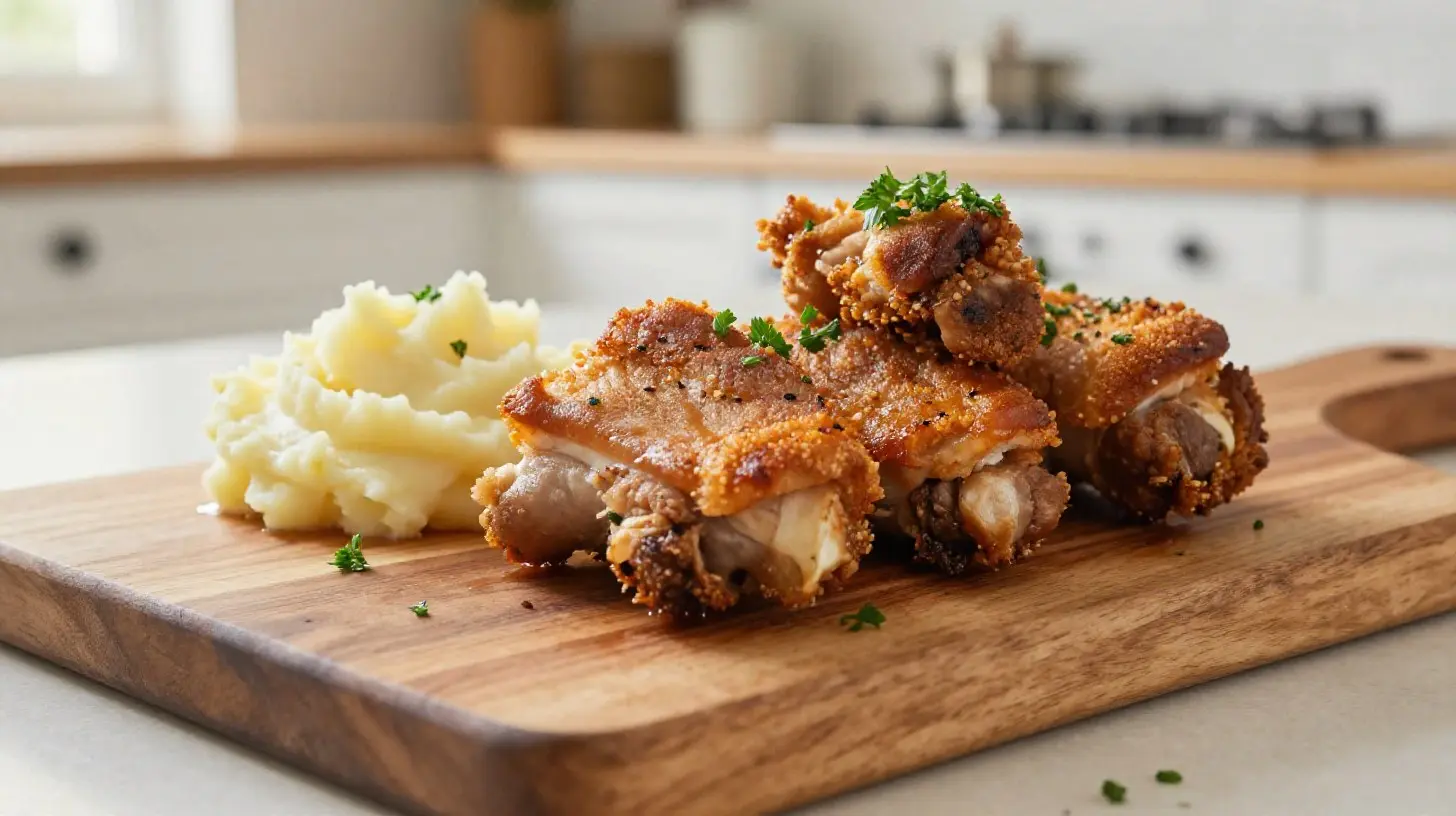 Heerlijke varkenswang bereid in de Airfryer voor een krokant resultaat.