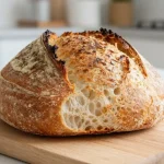 Vers zuurdesem brood gebakken in de Airfryer met een krokante korst.