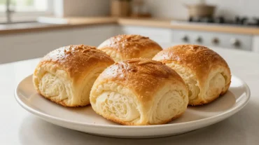 Luchtige brioche in de Airfryer met een gouden korst en zachte binnenkant.