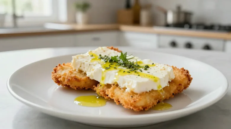 Heerlijke feta in de Airfryer met een krokante korst voor extra smaak.