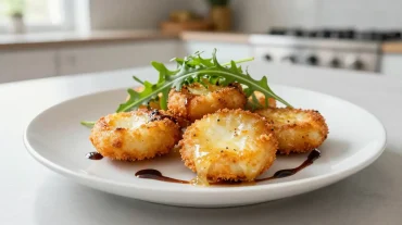 Heerlijke geitenkaas bereid in de Airfryer voor een knapperig resultaat.