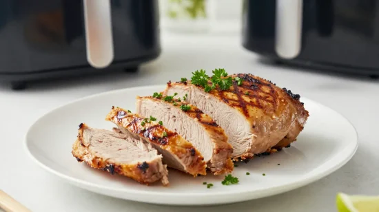 Heerlijke kalkoenfilet bereid in de Airfryer voor een mals resultaat.