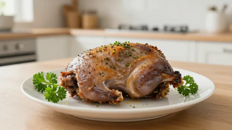Heerlijke konijn bereid in de Airfryer voor een mals en knapperig resultaat.