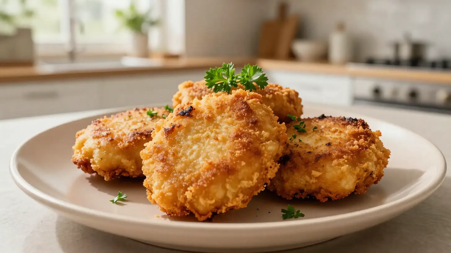 Heerlijke krab bereid in de Airfryer, perfect knapperig en vol smaak.