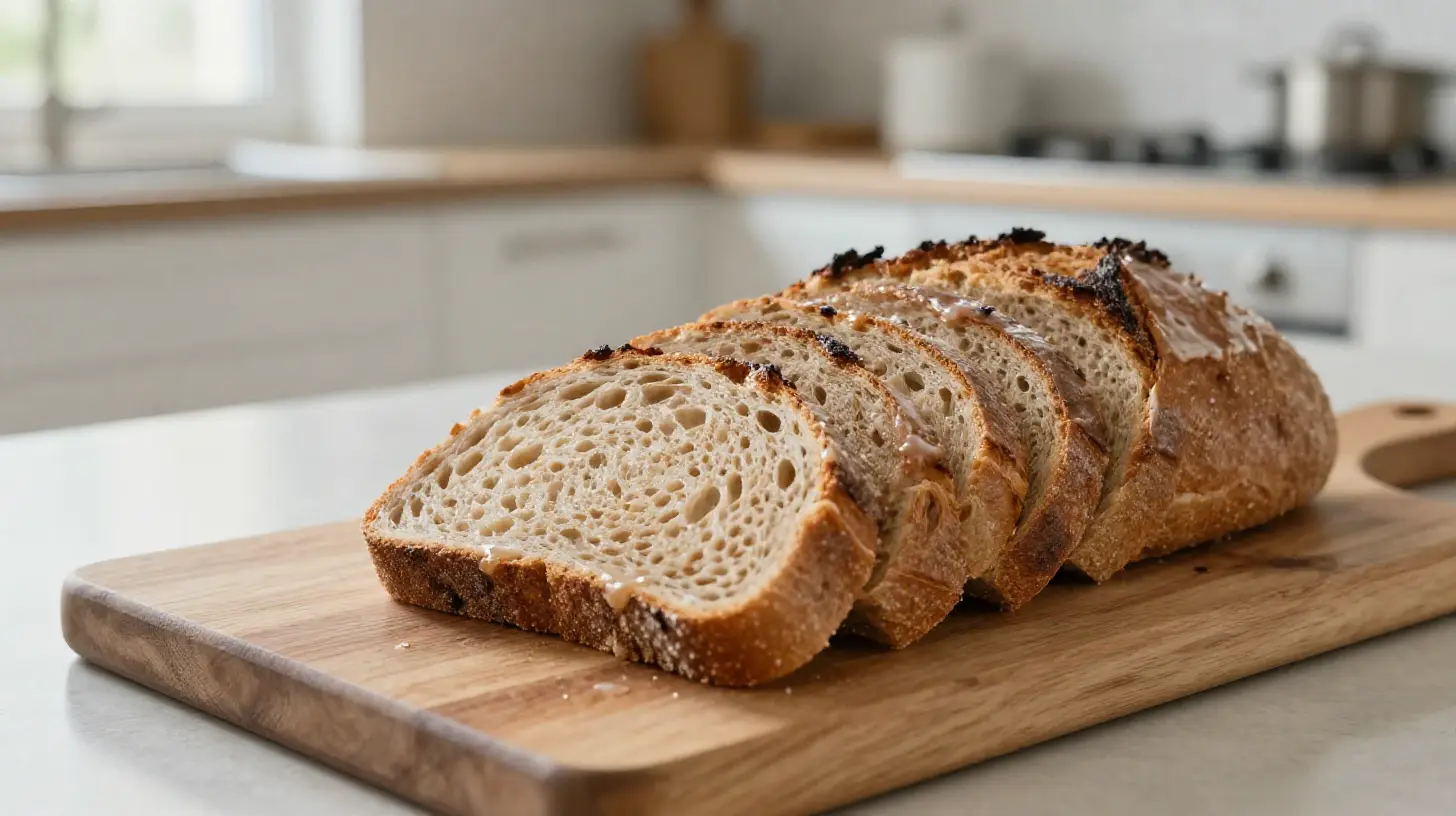 Heerlijk roggebrood bereid in de Airfryer met een krokante korst.