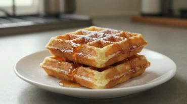 Heerlijke wafels gemaakt in de Airfryer, perfect knapperig en luchtig.