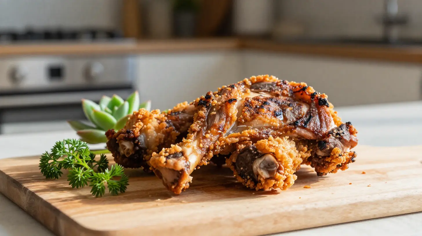 Heerlijk wildzwijn bereid in de Airfryer met een krokante buitenkant.
