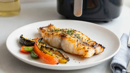 Heerlijke zeeduivel bereid in de Airfryer met krokante korst.