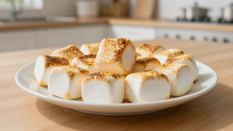 Geroosterde marshmallows uit de airfryer, perfect voor smores.